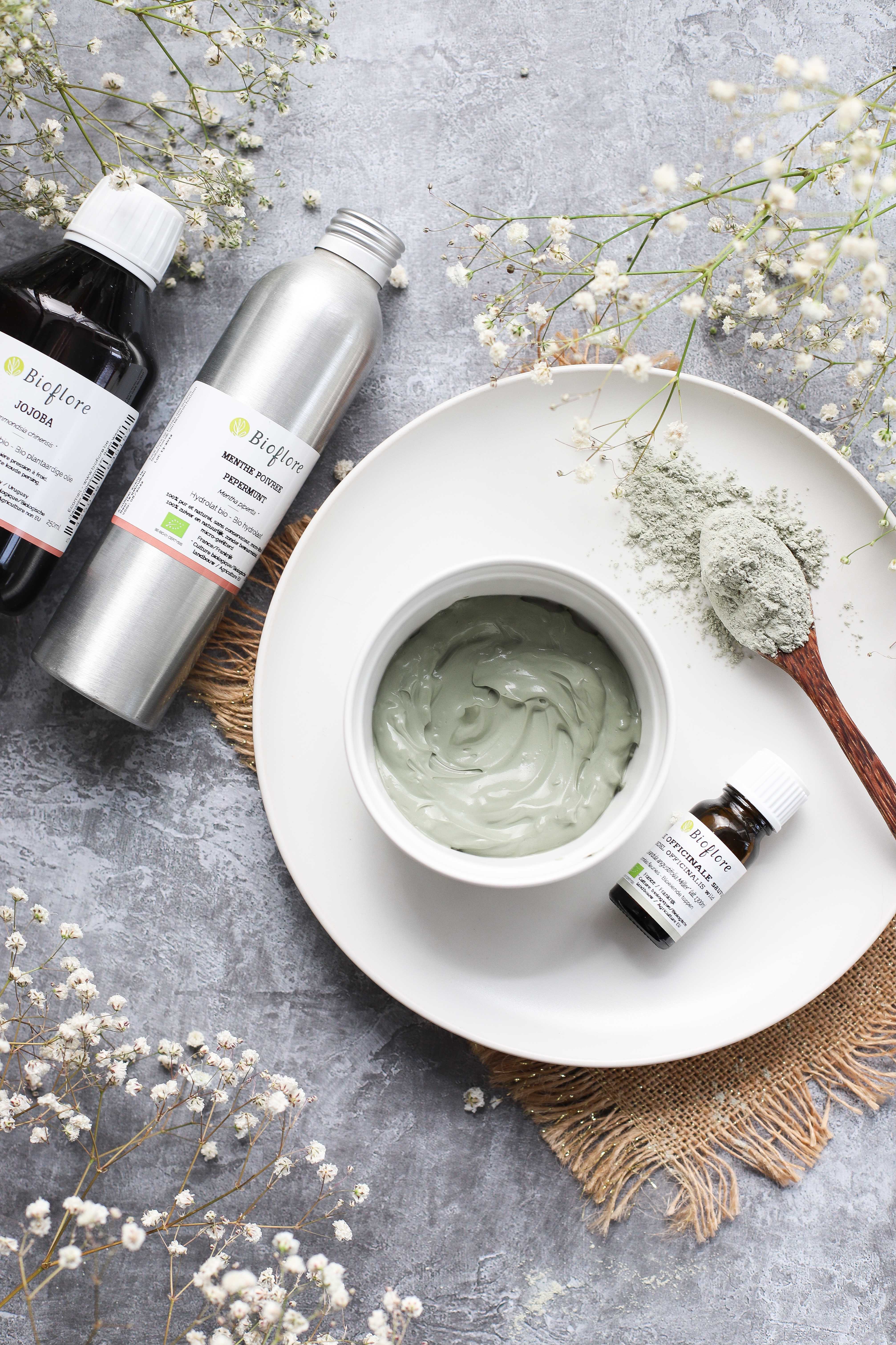 Masque visage argile verte